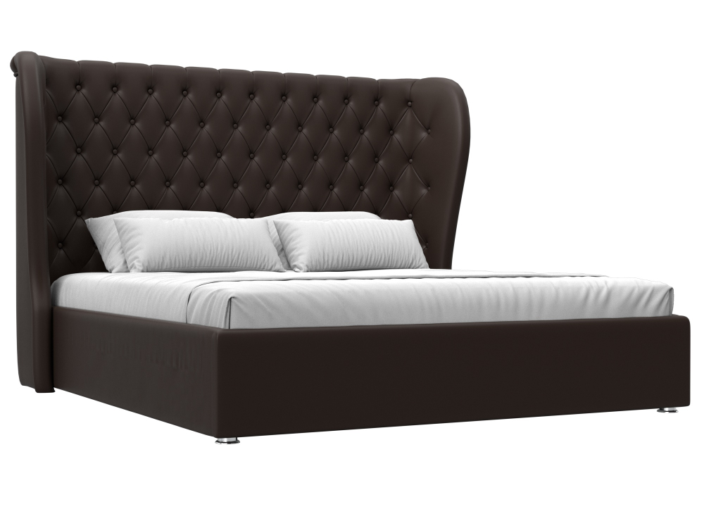 Кровать интерьерная Далия 180, Коричневый, Экокожа, 108307