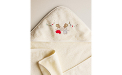 Zara Home Детское полотенце с капюшоном из хлопка, бежевый, 80x80 см · 4698/423