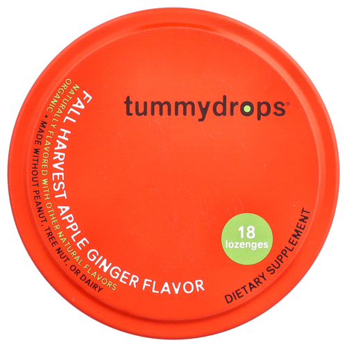 Tummydrops, органическое осеннее яблоко и имбирь, 18 пастилок