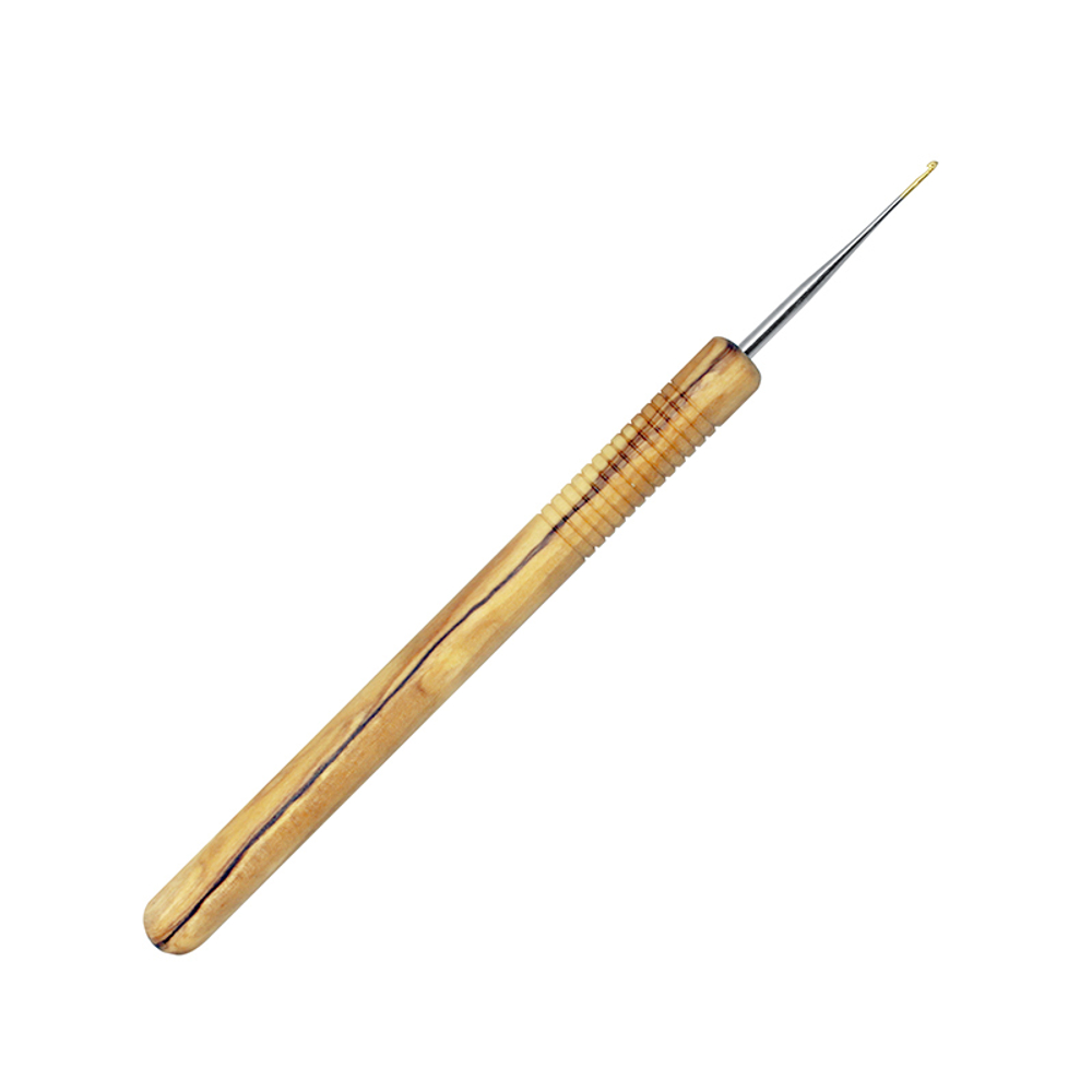 Крючок, вязальный с ручкой из оливкового дерева, addiNature №1,5, 15 см