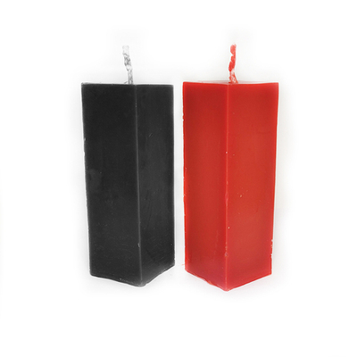 Свечи куб черная и красная/ пчелиный воск / 13х4,5 см