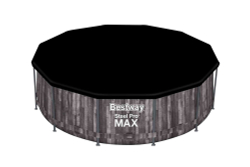 Каркасный бассейн Bestway 366х122 см + фильтр-насос 2006 л/ч, лестница, тент, навес (5619K BW)