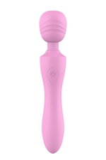 Розовый жезловый вибромассажер Pink Lady - 21,6 см.