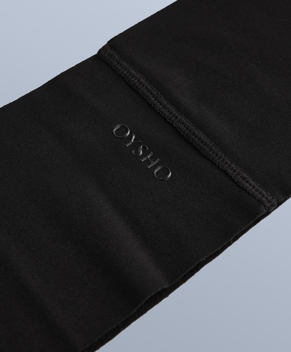 Oysho Спортивная повязка для волос 9,5 см, черный