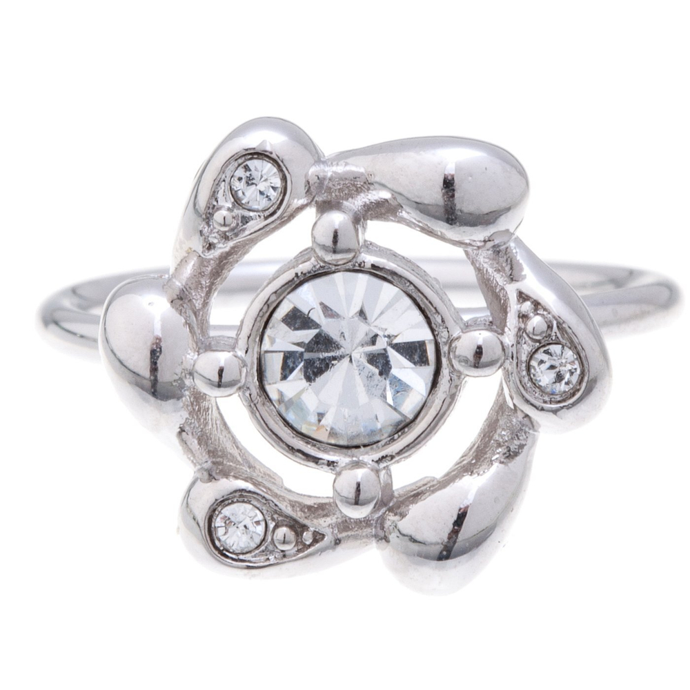 "Жарт" кольцо в родиевом покрытии из коллекции " Snow" от Jenavi