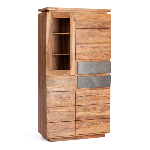 Шкаф-стеллаж Secret De Maison ROSEWOOD ( mod. 9805 ) 100*45*192 см палисандр/стекло