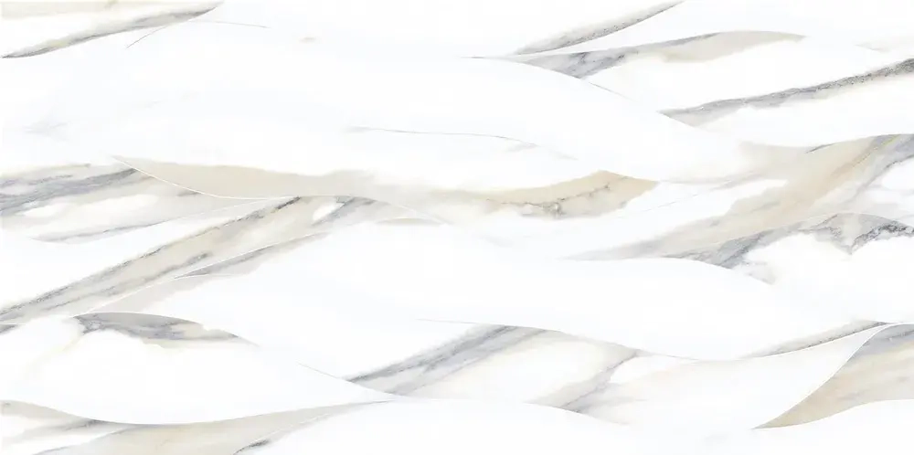 Настенная плитка ALMA Ceramica TWU09CRS014 Corsica 50x24.9 белая глянцевая рельефная под мрамор