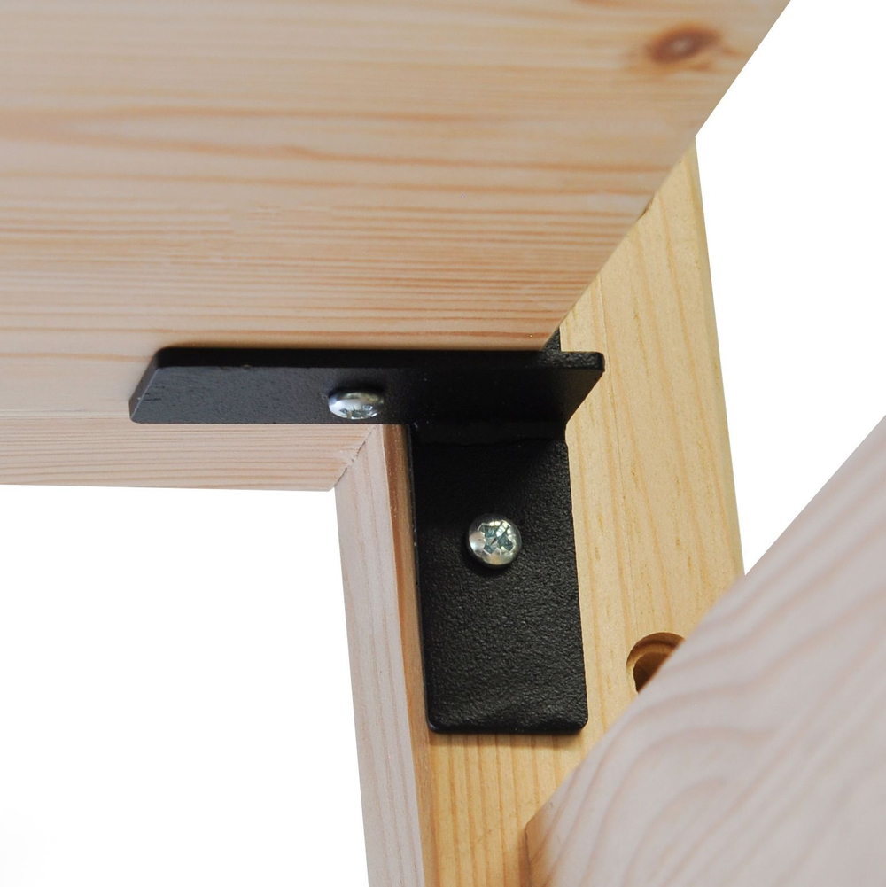 Комплект металлических кронштейнов (4 шт.) для полки Ивар, набор держателей для полки