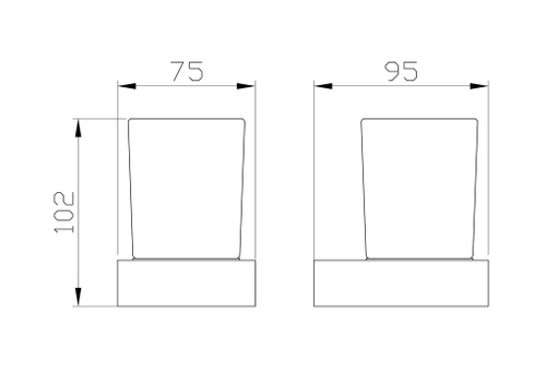Стакан для зубных щеток с держателем WONZON & WOGHAND LOTTE, Хром (WW-8321)
