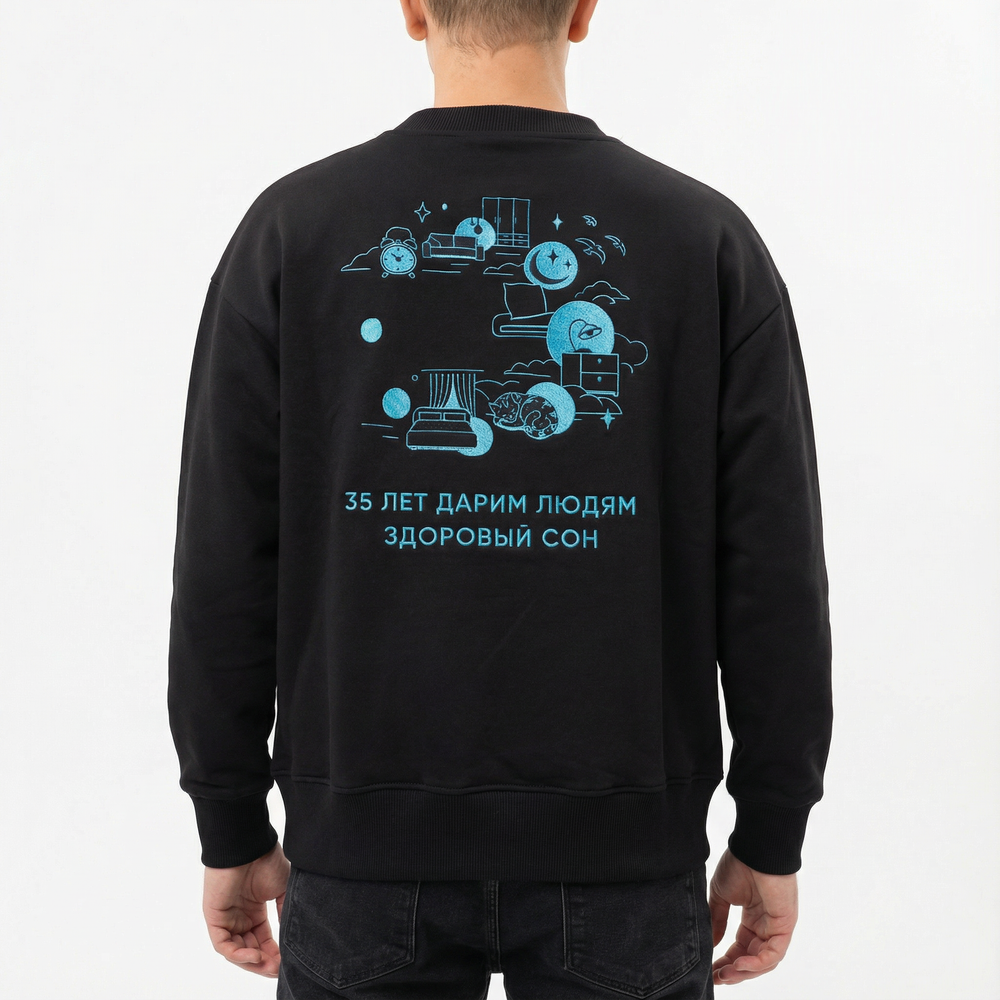 Мерч 35 лет Аскона. Цвет: чёрный