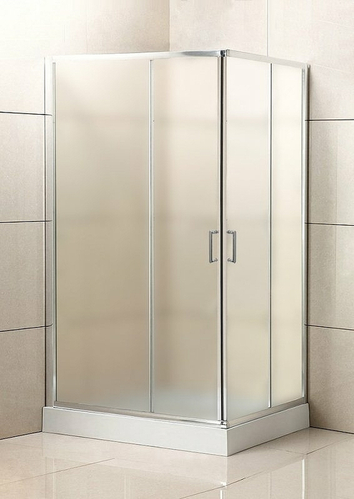 Душевой уголок BelBagno Uno 100х80 UNO-195-AH-2-100/80-P-Cr профиль Хром стекло рифленое