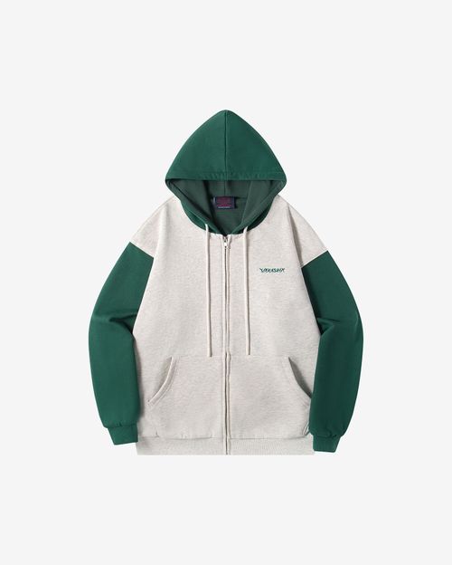 Худи Ymkashix HTF Zip светло-серый/зеленый