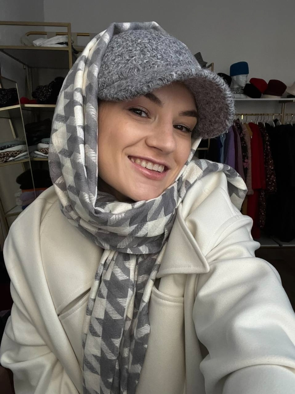 Бейсболка «кудряшка» без ушек серый