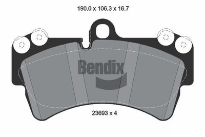 BENDIX Braking - BPD1350-BEN - Brake Pad Set, disc brake