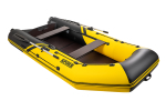 Броня-320 СК слань+киль желтый-черный (Лодка ПВХ под мотор с усилением)