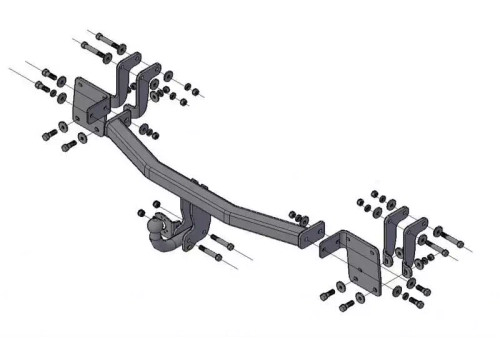 Фаркоп Mitsubishi Outlander 2012-2022, условно-съемный,(без электрики) Трейлер.7140