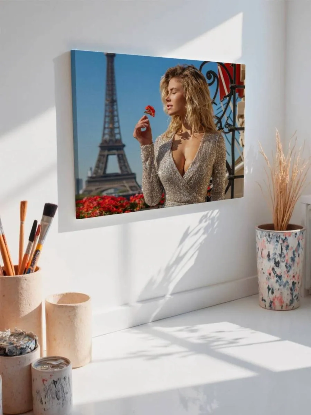 Картина на стену 40 X 50 Девушка в Париже
