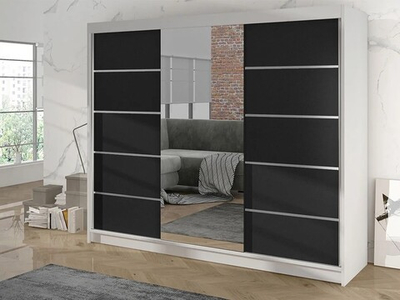 Шкаф-купе Цератония Венге Цаво 3354/ Белый 101  260*45*220