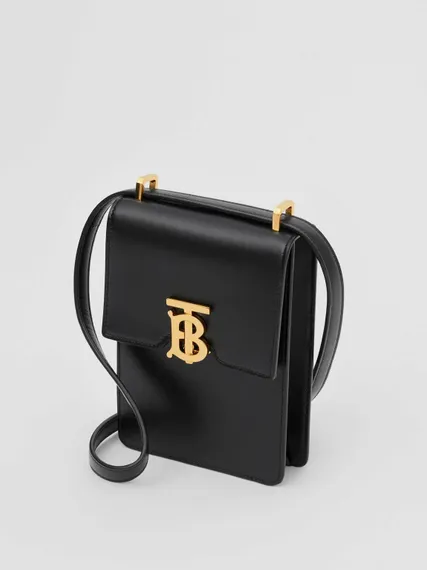Кожаная сумка Burberry Robin черный