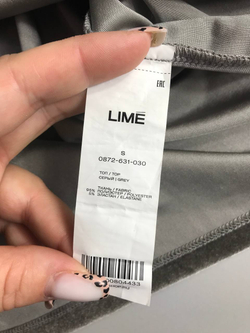 Топ Lime бархатный, маркировка S, на 44 размер