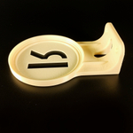 Настенный кронштейн-полка для Яндекс станций (Алиса) Лайт (первое поколение), 3D печать, бежевый