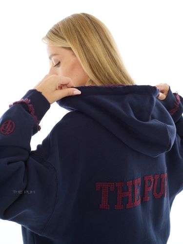 Сине-бордовый спортивный костюм с лого