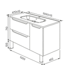 Тумба напольная IDDIS Edifice, белая, 100 см, EDI10WFi95
