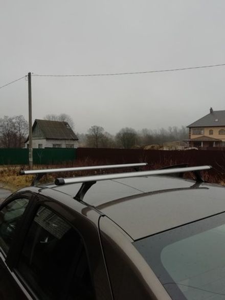 Багажник Дельта на Рено Логан, Сандеро с аэродинамической  поперечиной 130 см.