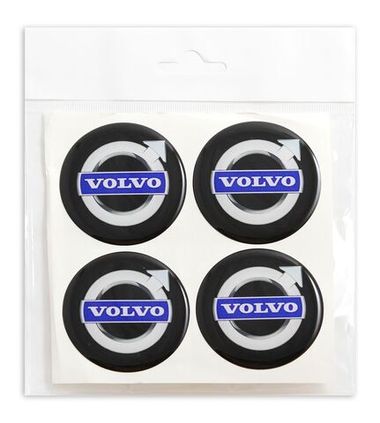 Наклейки на колпак СИЛИКОН 55мм Volvo 4пр KOTA