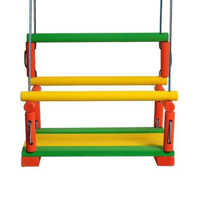 Разноцветные деревянные подвесные качели (Цвет: разноцветный)