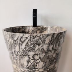 Раковина напольная из мрамора Pedestal Doreng Spiral MN-03221 (45*45*90 см)