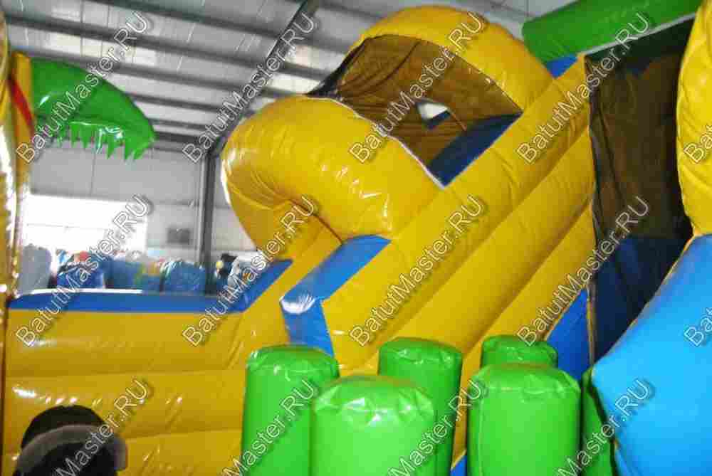 Детский надувной батут-горка "Задорный слонёнок"