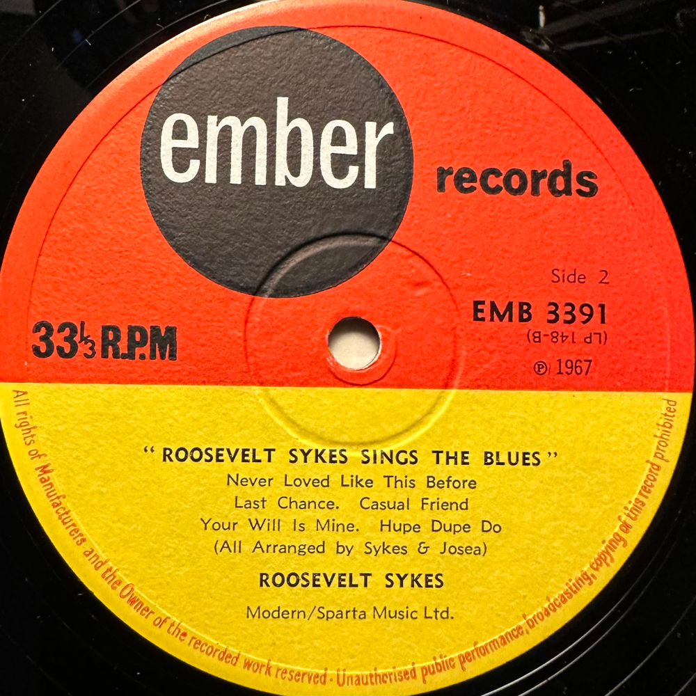 Roosevelt Sykes - Roosevelt Sykes Sings The Blues (Англия 1967г.)