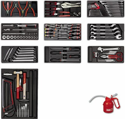 495 I2 Набор инструмента промышленный 104 предмета - 4 ящика, USAG (Италия)