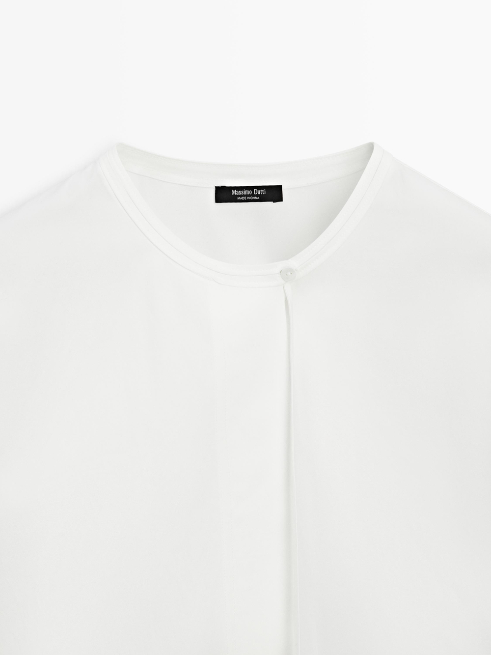 Massimo Dutti Рубашка из струящегося поплина, белый