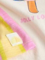 Футболка и шорты в комплекте для девочки Next AD5-564, Молочный, Желтый, Розовый