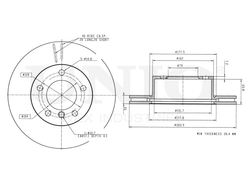Диск тормозной передний UNIO BRD-20467
