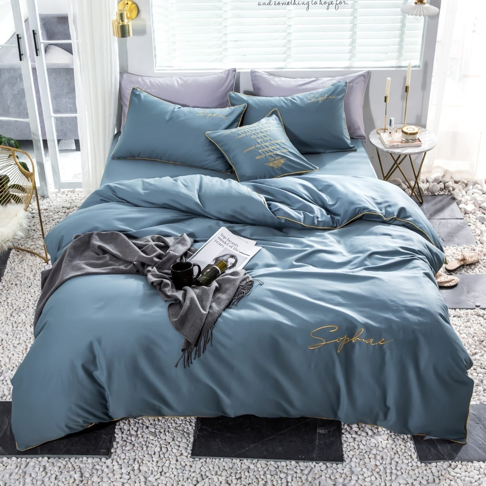 Постельное белье из сатина Морская волна 2-спальное