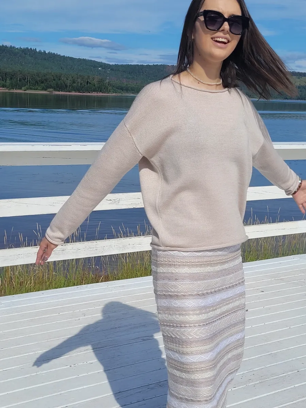 Юбка теплая длинная