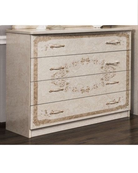 Комод ПАТРИСИЯ 4 ящика корень крем глянец