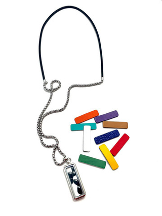 Кулон Стеклянный прямоугольник