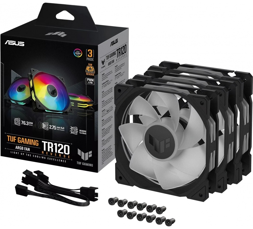 ASUS PRIME MR120 FAN ARGB REVERSE BLACK 3IN1