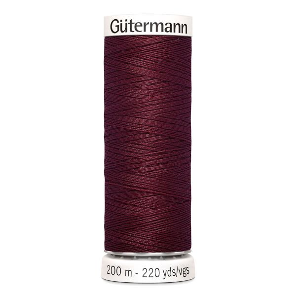 Нитки универсальные Gutermann Sew-all 100 (200 метров), 5 кат. | 369 винный