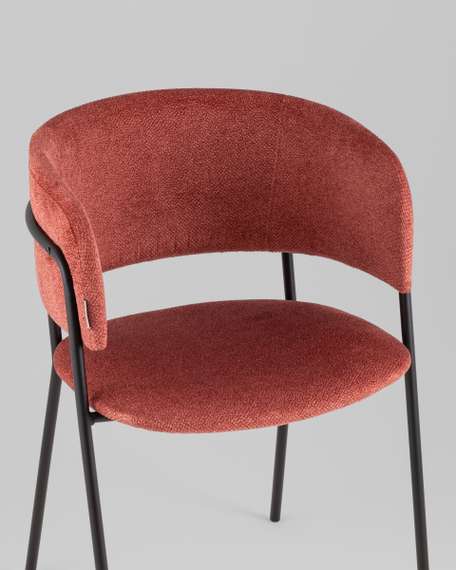 Кресло Нэлли New буклированный велюр терракотовый