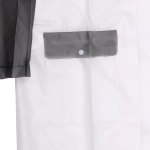 Дождевик-плащ 140 Мкрн 115*65см «Уральский» с капюшоном и завязками, на кнопках, увеличенный , бело-серый ДоброСад