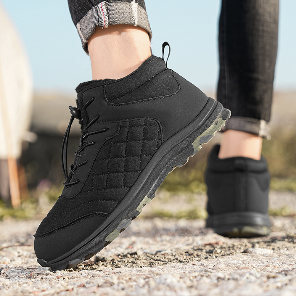 CHENGSHILUOTUO Elderly Insulated Shoes Men"s