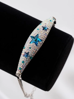 Браслет Звездное небо с синими кристаллами Swarovski