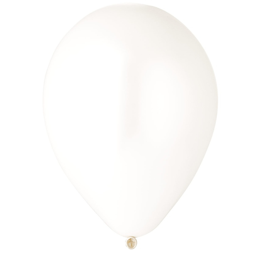 Шар латексный Металлик 30 см (Белый)