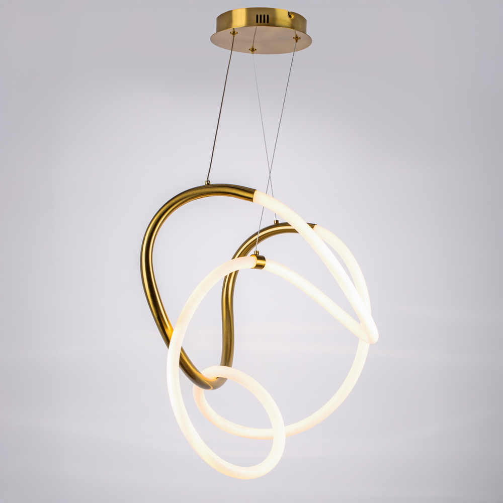 637063 Люстра CORINTO 30W LED 2680LM ЗОЛОТО 3000K IP20