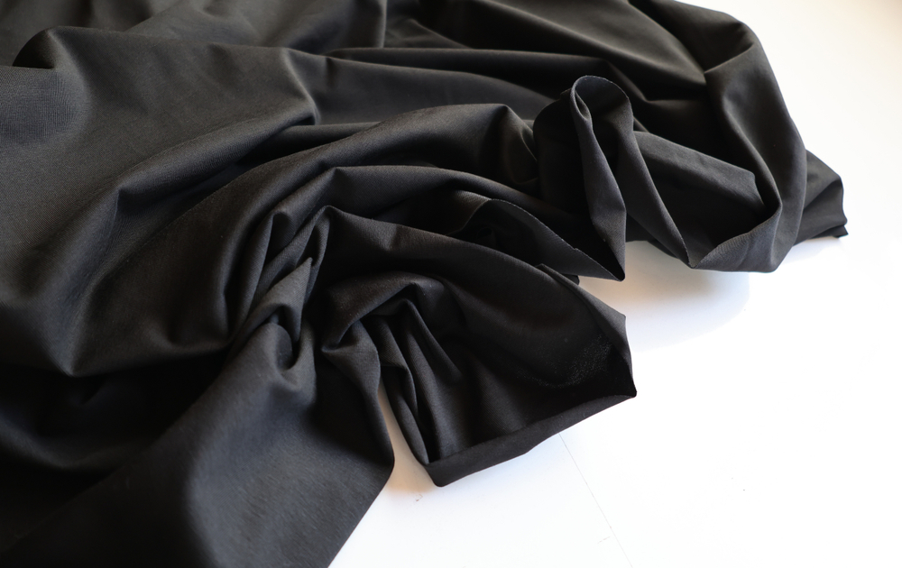 ЧЕРНЫЙ - Кулирка с лайкрой, пенье (КРВ668 Маша) (к0 незначительно испачкан)